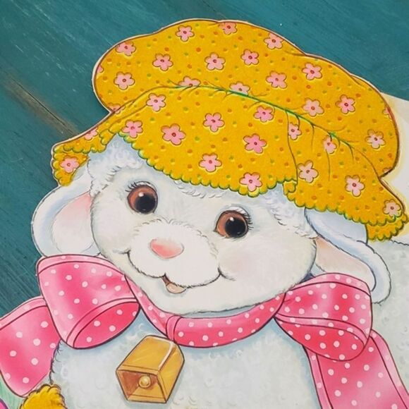 Vintage 90s Easter Lamb & Chicks Paper Cutout Decor Double Sided NEW! - Picture 1 of 7